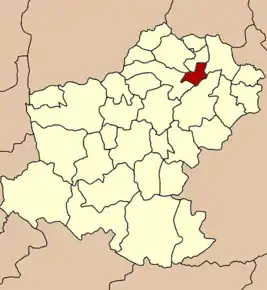 Amplasarea districtului în provincia Nakhon Ratchasima