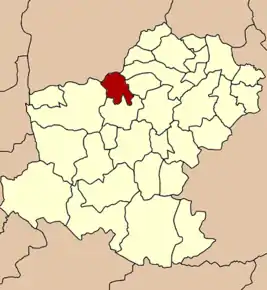 Amplasarea districtului în provincia Nakhon Ratchasima