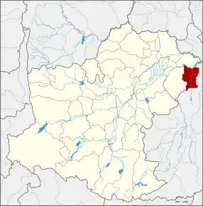 Amplasarea districtului în provincia Nakhon Ratchasima