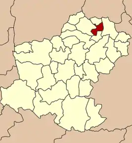 Amplasarea districtului în provincia Nakhon Ratchasima