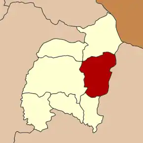 Amplasarea districtului în provincia Amnat Charoen