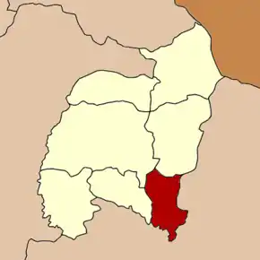 Amplasarea districtului în provincia Amnat Charoen