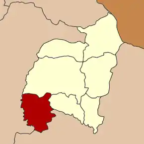 Amplasarea districtului în provincia Amnat Charoen