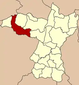 Amplasarea districtului în provincia Khon Kaen