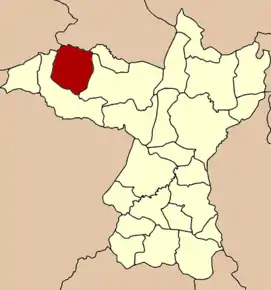 Amplasarea districtului în provincia Khon Kaen