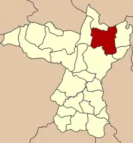 Amplasarea districtului în provincia Khon Kaen