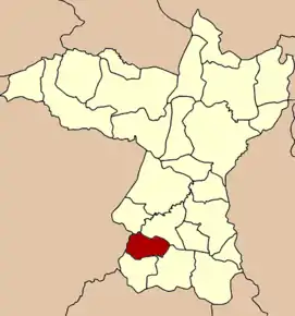 Amplasarea districtului în provincia Khon Kaen