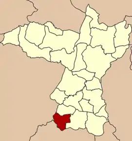 Amplasarea districtului în provincia Khon Kaen