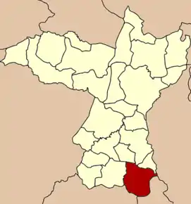 Amplasarea districtului în provincia Khon Kaen