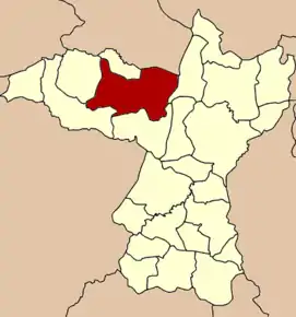 Amplasarea districtului în provincia Khon Kaen
