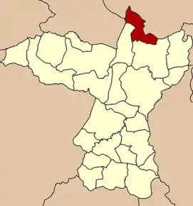 Amplasarea districtului în provincia Khon Kaen