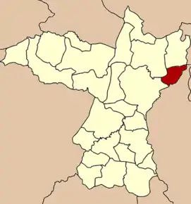 Amplasarea districtului în provincia Khon Kaen