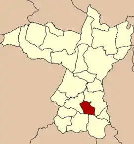 Amplasarea districtului în provincia Khon Kaen