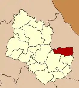 Amplasarea districtului în provincia Sakon Nakhon