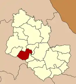 Amplasarea districtului în provincia Sakon Nakhon