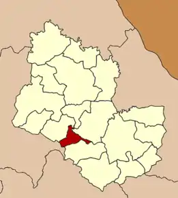 Amplasarea districtului în provincia Sakon Nakhon