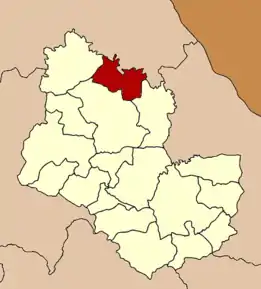 Amplasarea districtului în provincia Sakon Nakhon