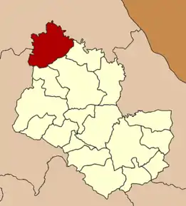 Amplasarea districtului în provincia Sakon Nakhon