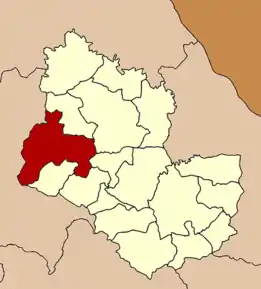 Amplasarea districtului în provincia Sakon Nakhon