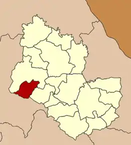 Amplasarea districtului în provincia Sakon Nakhon