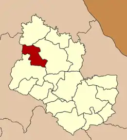 Amplasarea districtului în provincia Sakon Nakhon