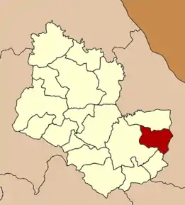 Amplasarea districtului în provincia Sakon Nakhon