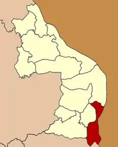 Amplasarea districtului în provincia Nakhon Phanom