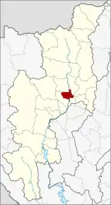 Amplasarea districtului în provincia Chiang Mai