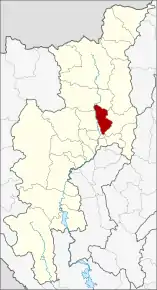 Amplasarea districtului în provincia Chiang Mai