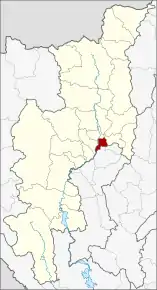 Amplasarea districtului în provincia Chiang Mai