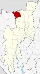 Amplasarea districtului în provincia Chiang Mai