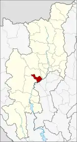 Amplasarea districtului în provincia Chiang Mai