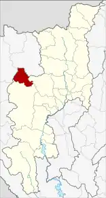 Amplasarea districtului în provincia Chiang Mai