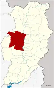 Amplasarea districtului în provincia Nan