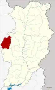 Amplasarea districtului în provincia Nan