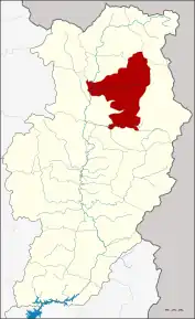 Amplasarea districtului în provincia Nan