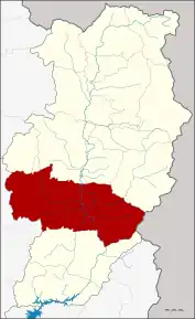 Amplasarea districtului în provincia Nan