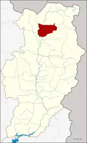 Amplasarea districtului în provincia Nan