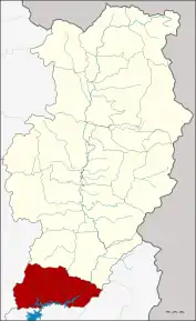Amplasarea districtului în provincia Nan