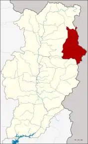 Amplasarea districtului în provincia Nan