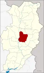 Amplasarea districtului în provincia Nan