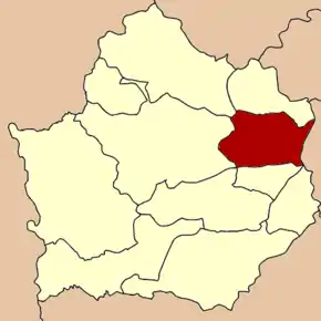 Amplasarea districtului în provincia Kamphaeng Phet