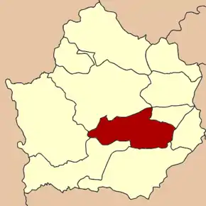 Amplasarea districtului în provincia Kamphaeng Phet