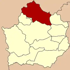 Amplasarea districtului în provincia Kamphaeng Phet