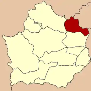 Amplasarea districtului în provincia Kamphaeng Phet