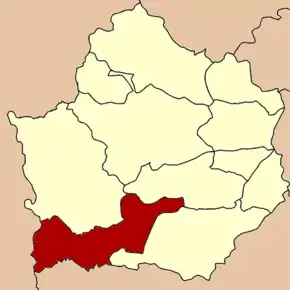 Amplasarea districtului în provincia Kamphaeng Phet