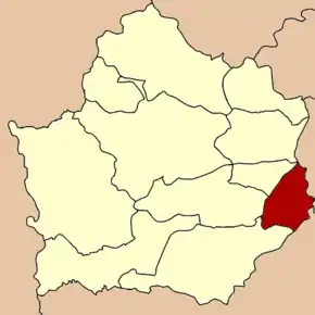 Amplasarea districtului în provincia Kamphaeng Phet