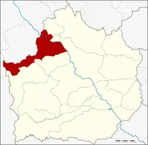 Amplasarea districtului în provincia Kamphaeng Phet