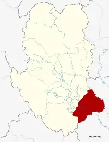 Amplasarea districtului în provincia Sukhothai