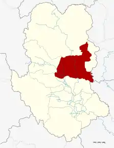 Amplasarea districtului în provincia Sukhothai